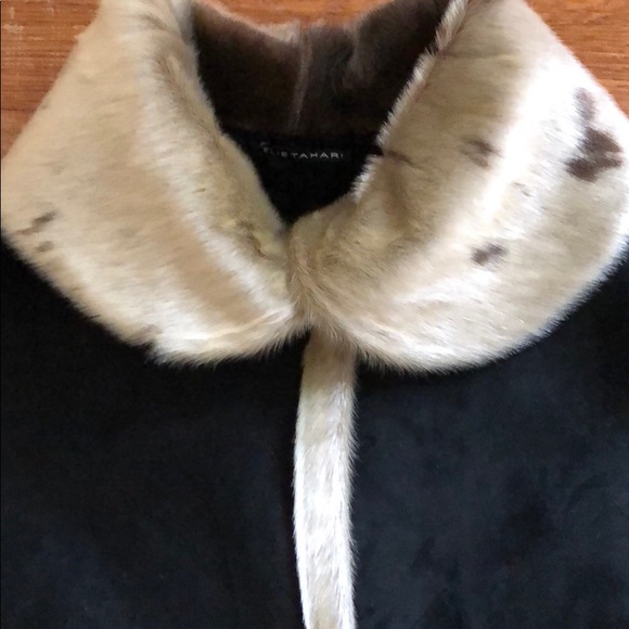 Elie Tahari shearling coat - Picture 2 of 8